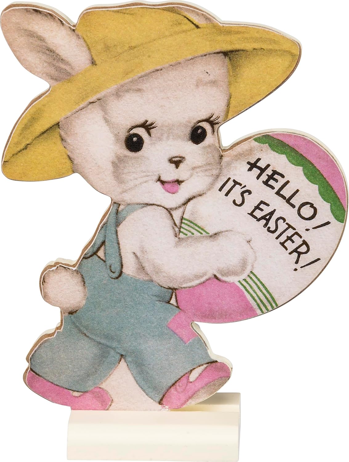 Primitives by Kathy Easter Decorations — Set of 5 Wooden Retro Easter Stand-Ups — 4.5"