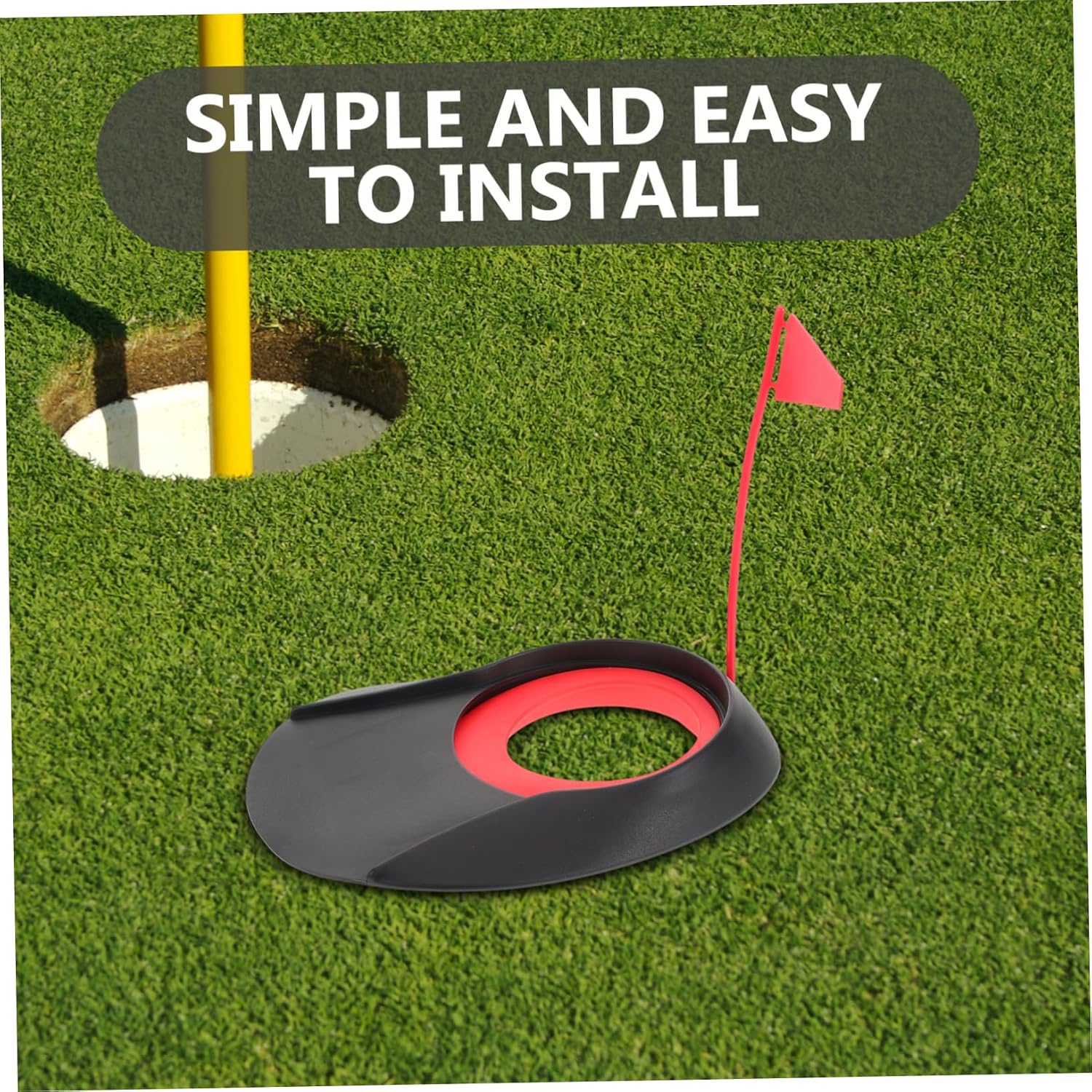 BESPORTBLE Golf Putting Cup Training Tool with Flag Indoor Golf Practice Putter for Home Use Improve Putting Accuracy and Skills Compact and Durable Design