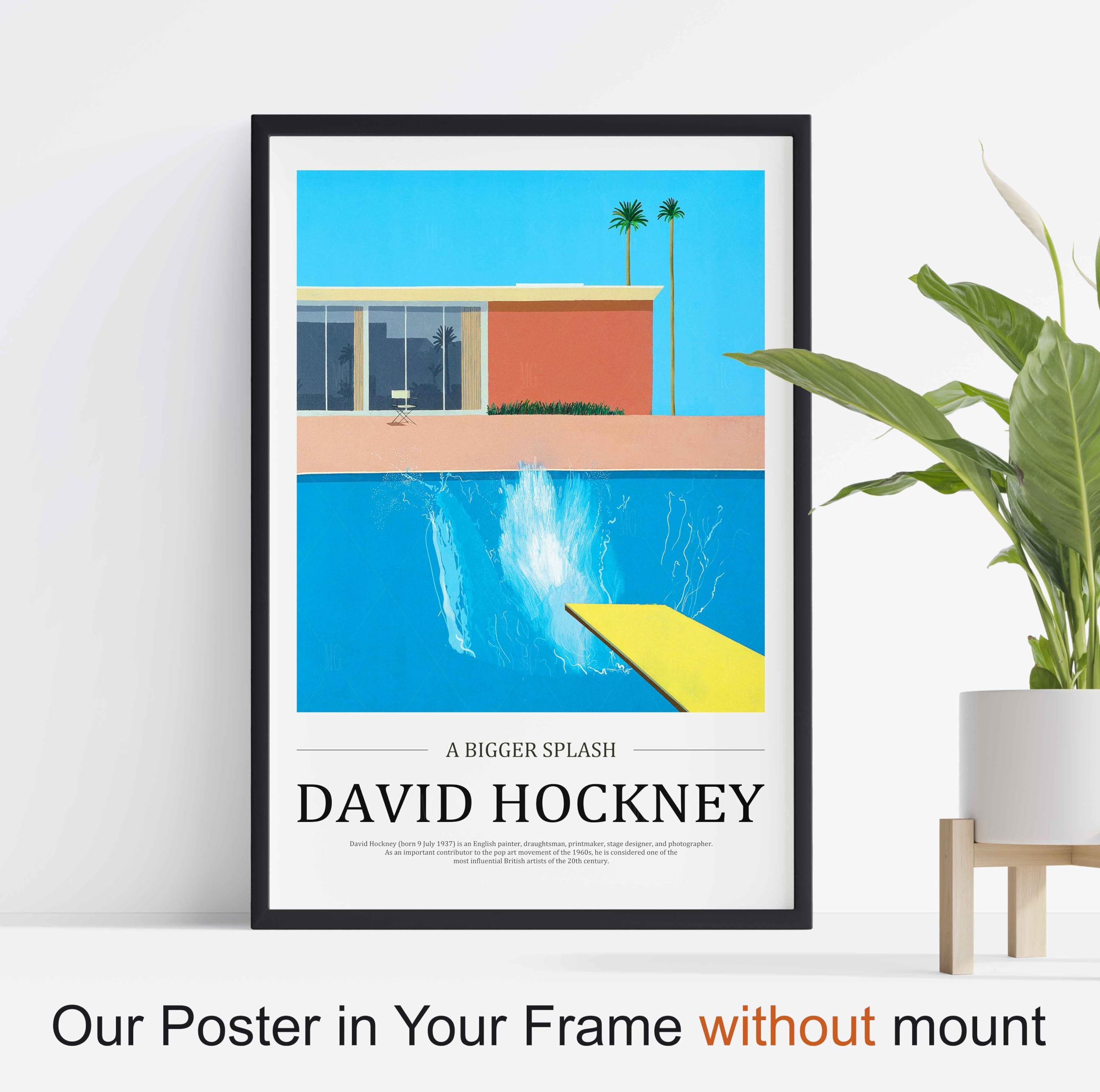 Hockney A Bigger Splash Unframed Poster Print Modern Wall Art Home