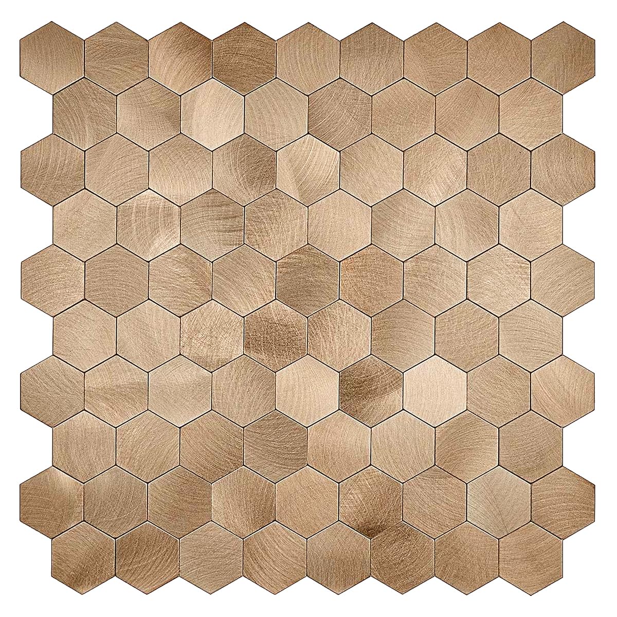 WoStick Metal Tile Stickers, 4 mm Thick Adhesive Tiles, Kitchen, Super Stronger Kitchen Back Wall, Self-Adhesive Tiles with Brushed Metal, 10 Sheets/Pack