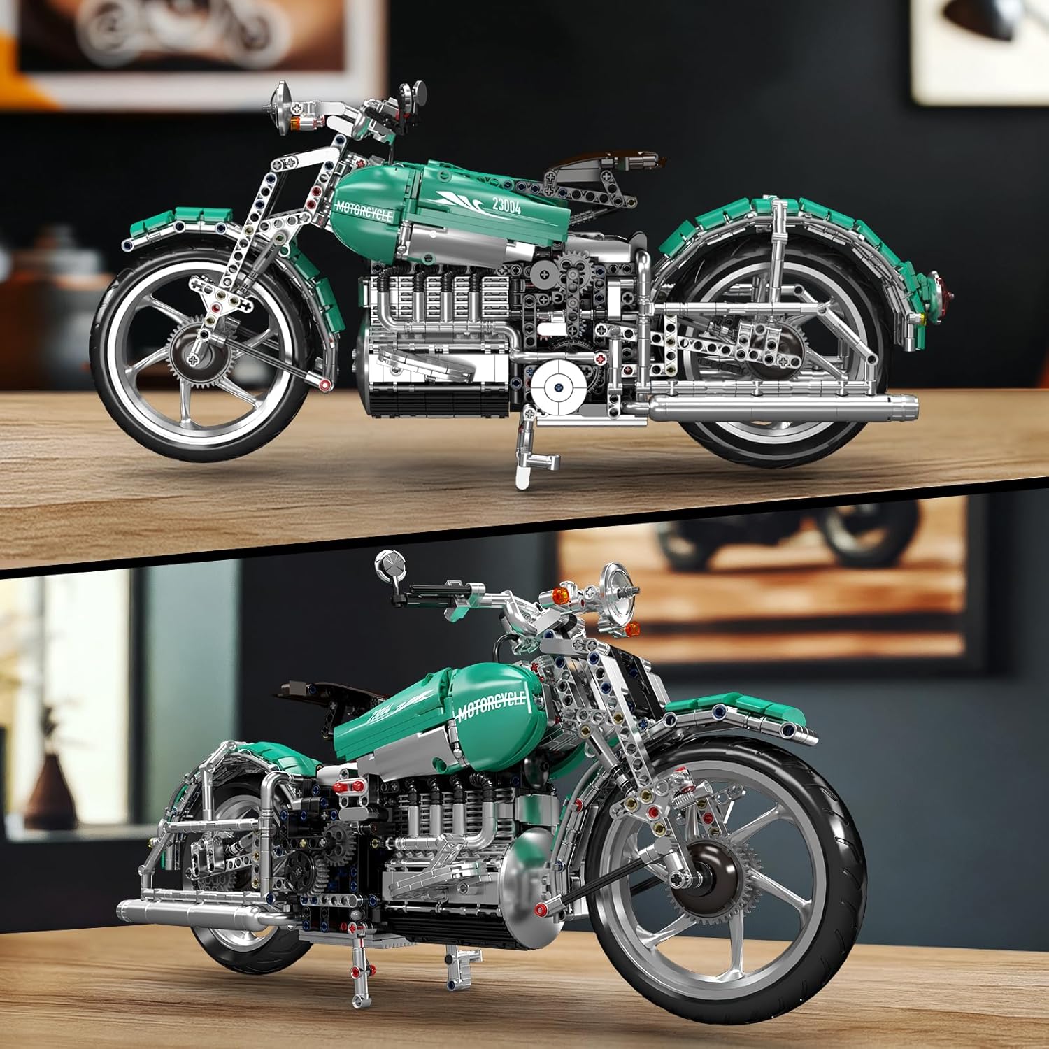 Mould King Motorcycle Building Set for Adults, Motorbike Model Toy for Display, Collectible Cool Toys Gifts for Motorcycle Fans
