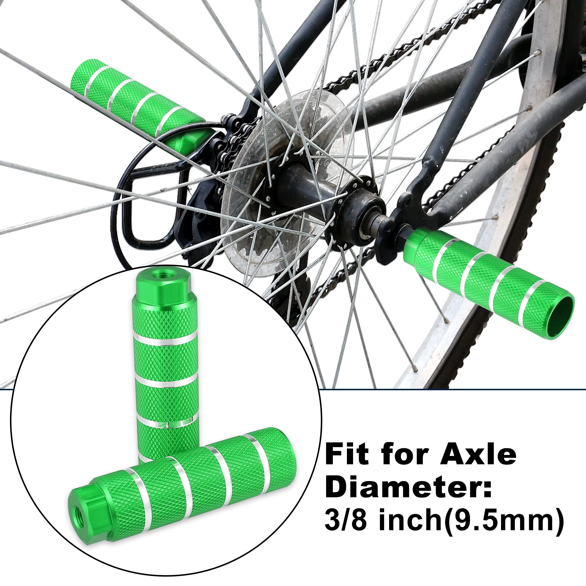 X AUTOHAUX 4 pedane posteriori per bici BMX MTB Bike per assi da 3/8"