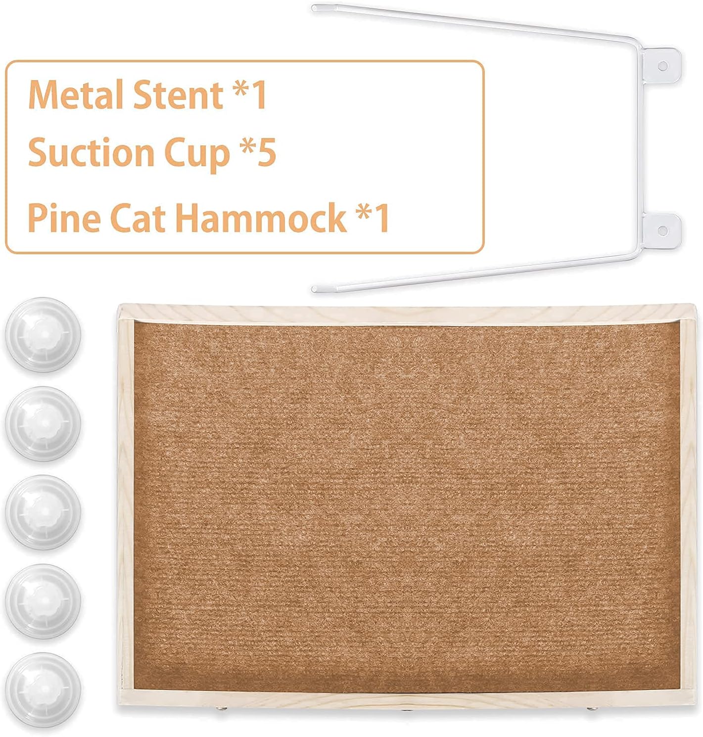 JOYO Cat Window Perch, Cat Hammock Window Seat with Strong Suction Cups, Window Mounted Cat Bed for Indoor Cats, Weighted Up to 40lb, Safety, Space Saving, Easy to Assemble