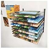Art Drying Rack for Classroom - No Drill Wall & Fit All Walls Paint Storage System, 10 Removable Shelves 1.57
