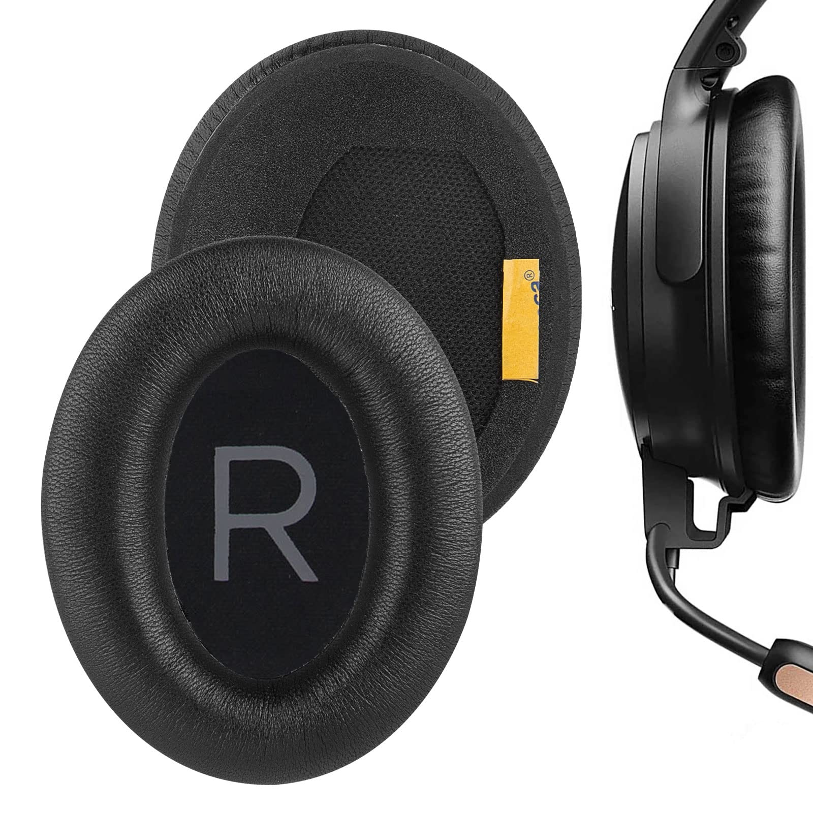 Cuscinetti Auricolari Per Bose QC45 - Pelle Morbida, Schiuma Alta Densità, Nero - Foto 2