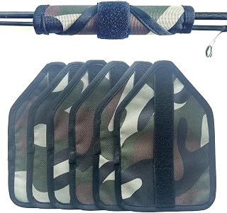 6 Pack Trapezoidal Pack Fishing Rod Armor Fishing Lure Wrap Fishing Rod Tie Velcro Durable Fish Hook Cover Fishing Lure Storage Protector Fishing Gloves for Outdoor Camping Ensure Fishermen's Safety
