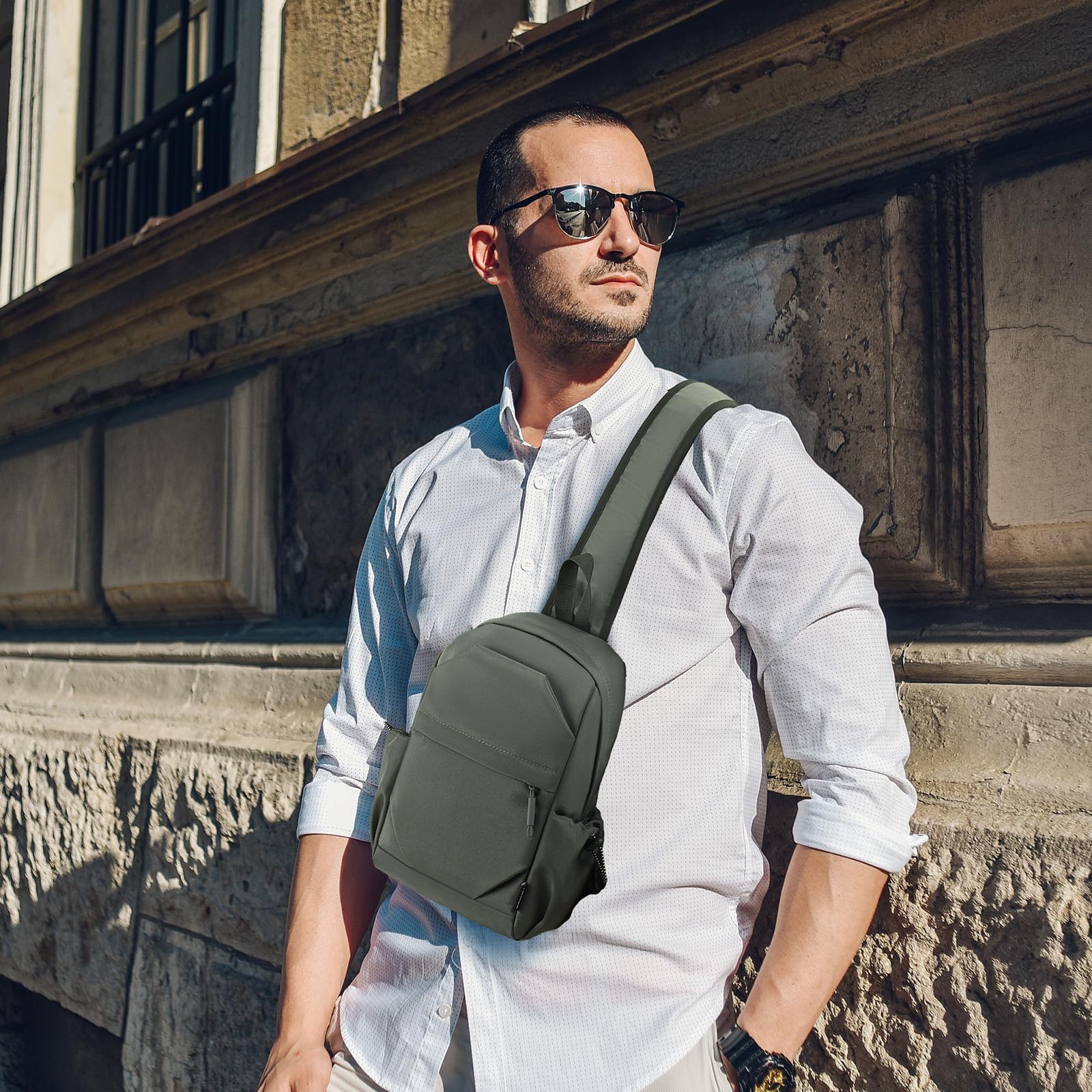 BIRDDIE Borsa a tracolla crossbody, zaino da trekking con tracolla regolabile per viaggi, escursioni, shopping, tempo libero e sport