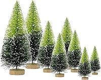 Vista 12 de Árbol de Navidad artificial con 4 tamaños, árbol de Navidad con base de madera para decoración de mesa del hogar, adornos de Navidad, decoraciones