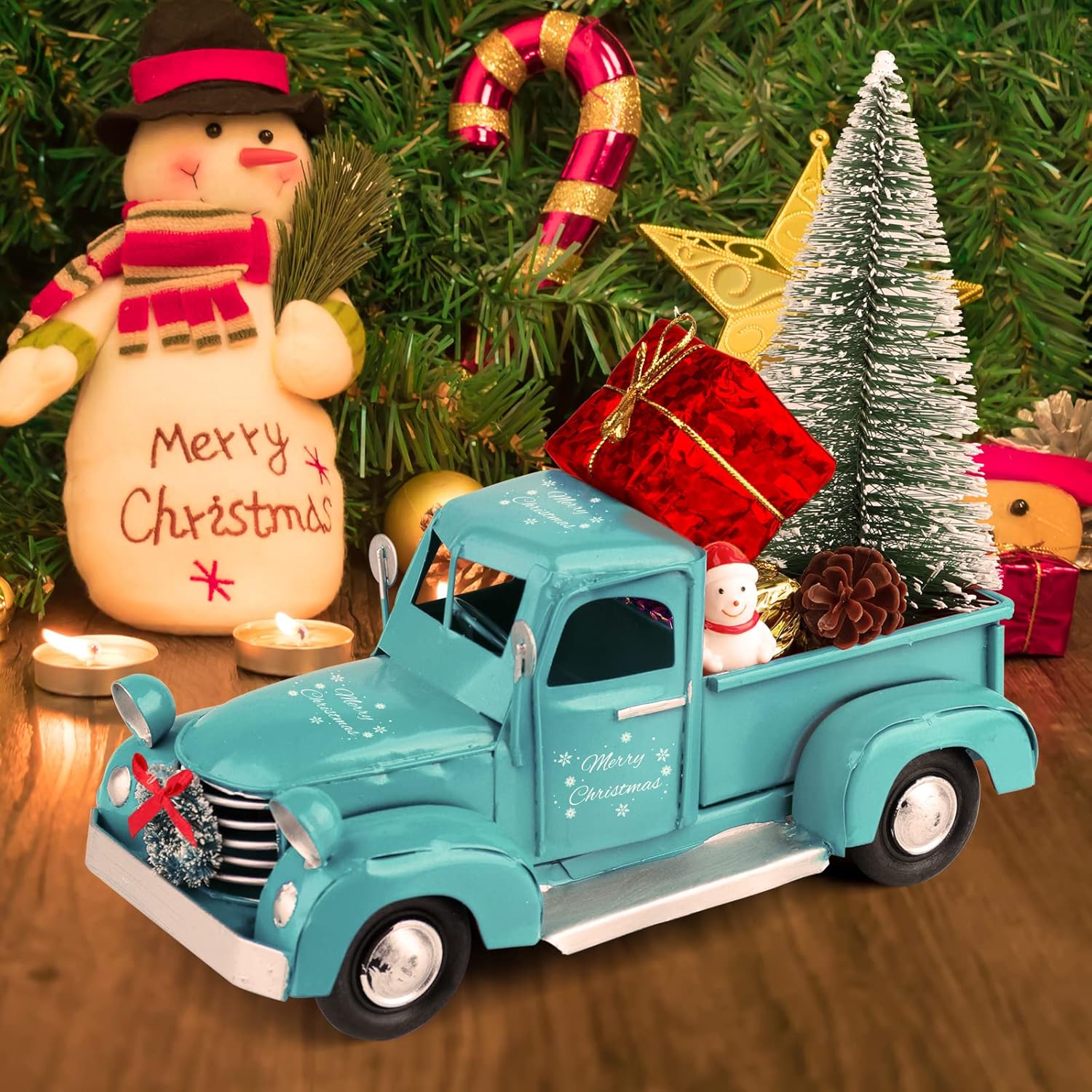 メープルウッド】 クリスマス ビンテージ ブルー 🌲 トラック 装飾