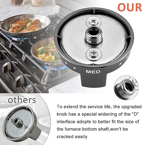 Miniatura 10 de Fetechmate DG64-00473A Perillas de estufa para estufa de gas Sam-Sung NX58F5700WS NX58H5600SS NX58H5650WS NX58J7750SS Reemplaza DG64-00473B Perillas