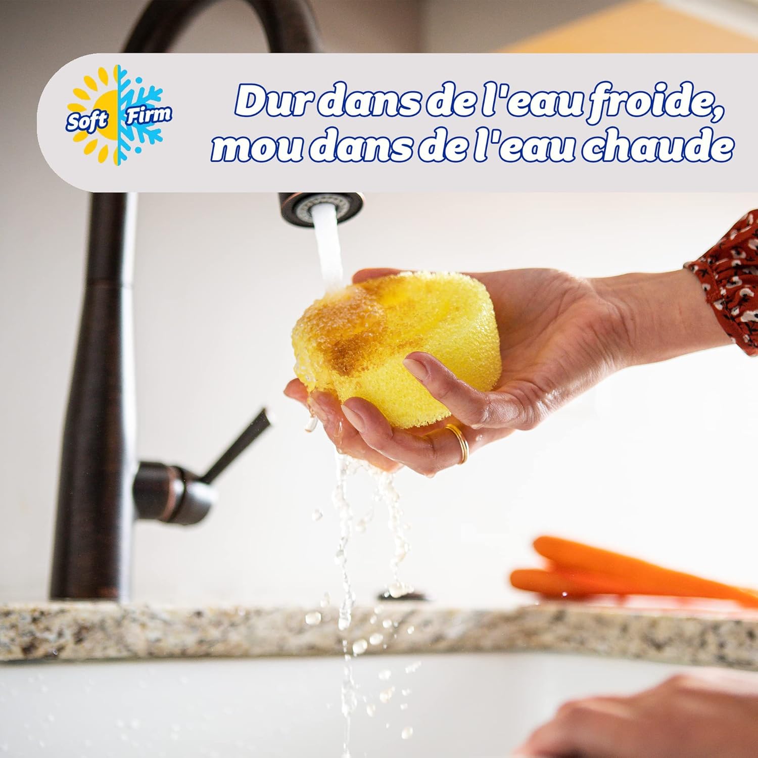 Scrub Daddy Original: L'Éponge à Récurer Antibactérienne, Efficace et Durable (Lot de 2) - Description