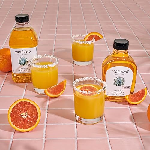 Miniatura 4 de MADHAVA Agave ligero orgánico, néctar azul 100% puro | Alternativa al azúcar | Vegano | Sin OMG | Edulcorante líquido natural, 46 onzas (paquete de