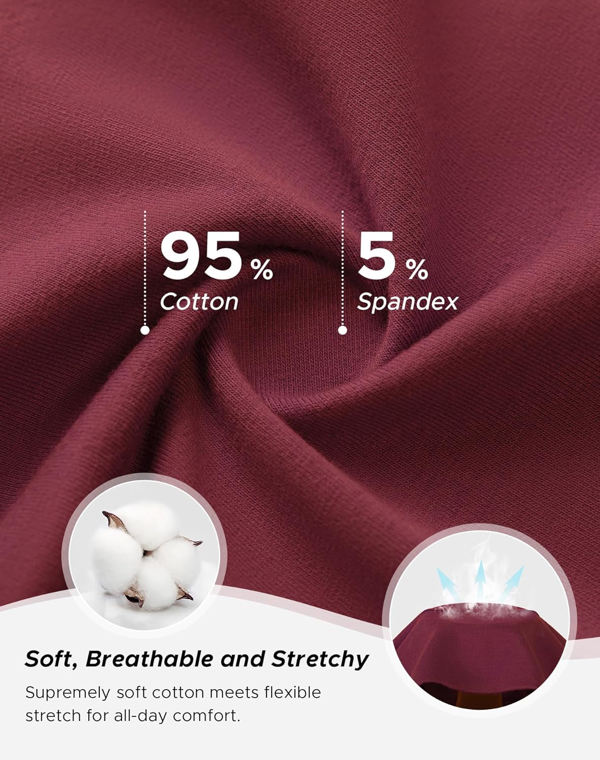 INNERSY Women's Plus Size Underwear High Waisted Full Coverage Soft Stretch Cotton Boy Shorts Panties 4-Pack - Image 5