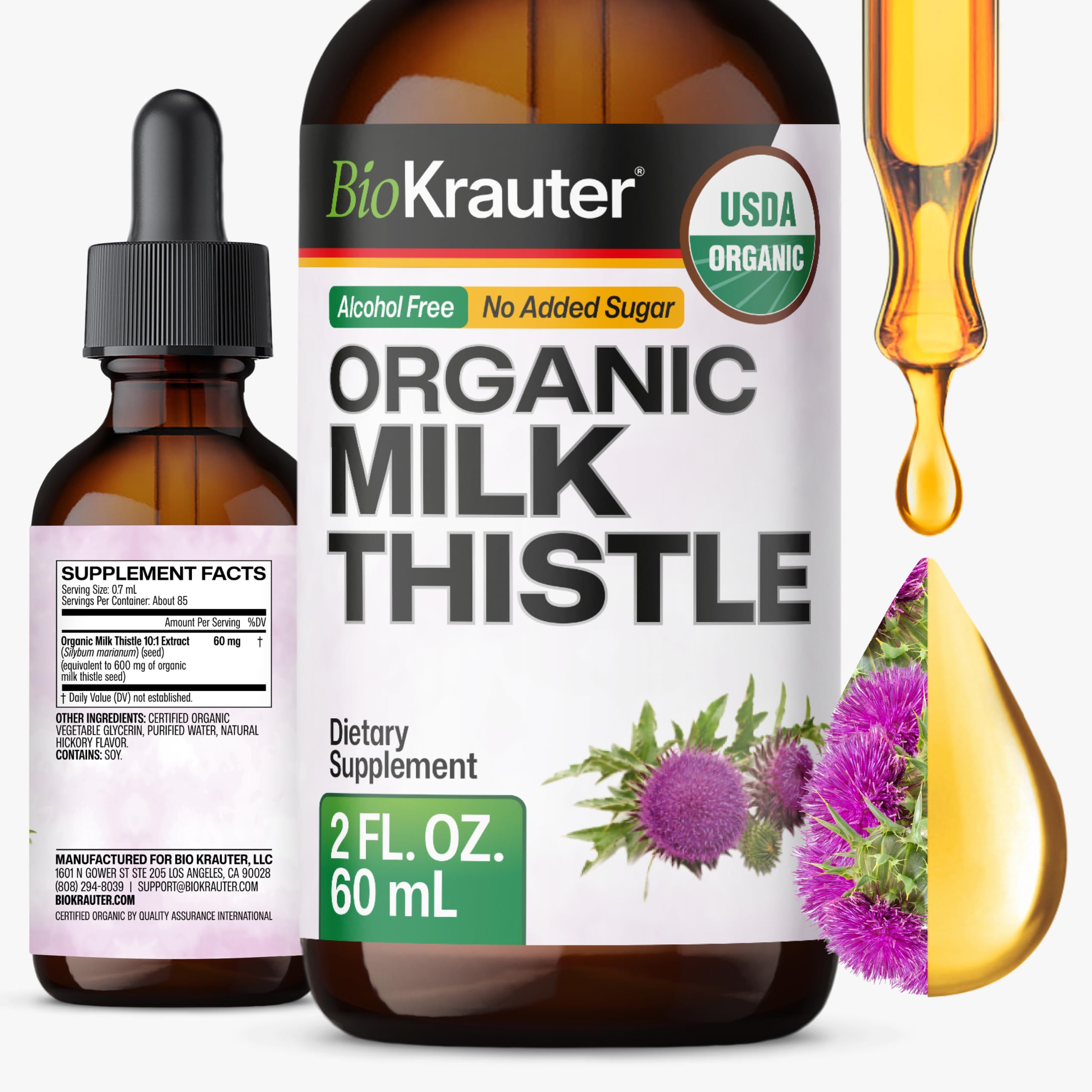 USDA Organic Milk Thistle Extract for Liver Support & Antioxidant - 4 Fl.Oz — Amazon image 10