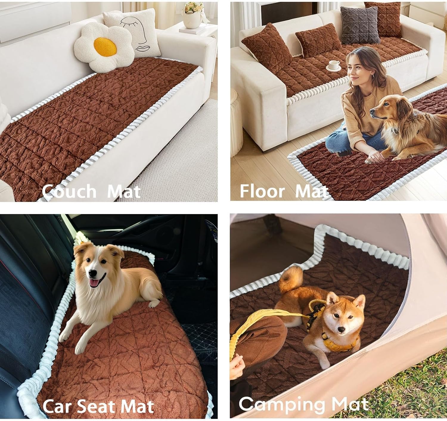 Pet Couch Cover Dogs Washable Sofa Cover for 3 Cushion Couch Non-Slip Couch Protector Pet Mat for Couches and Sofas Coffee 27.6" x82.7"