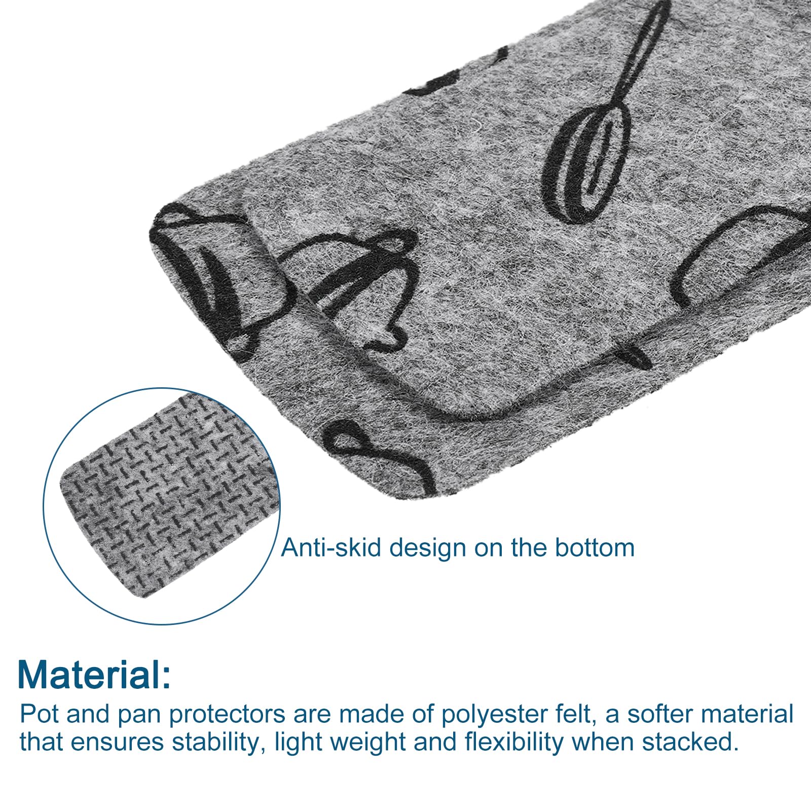 ポットとパン 保護具 3個セット ガラスセラミックプレート用 3つ 黒色 ポットとパン 保護具 3個セット ガラスセラミックプレート用 3つ