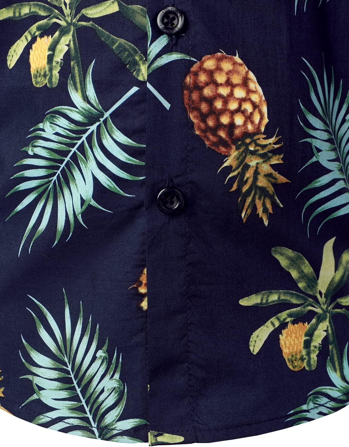 JOGAL Boy's Hawaiian Shirt Short Sleeve Floral Button Down Beach Shirt - Image 5