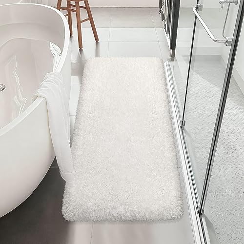Miniatura 32 de Alfombras de Baño Antideslizantes 24"x16", Alfombrillas de Baño Absorbentes de Secado Rápido, Alfombras de Baño de Microfibra Shaggy, Felpa Extra