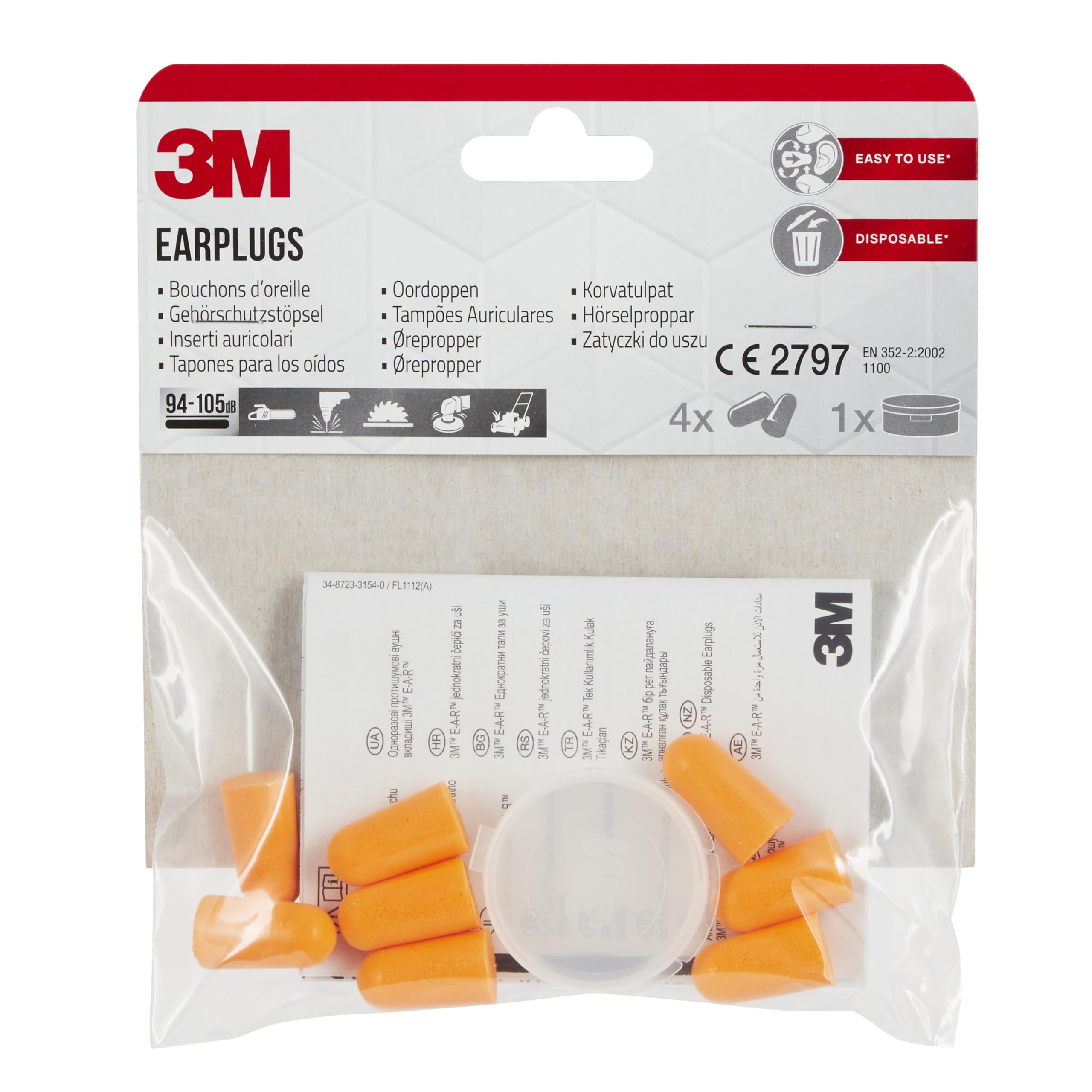 3M Sicherheitsbox (mit Atemschutzmaske, Halbmaske, Gehörschutzstöpsel und Arbeitsschutzbrille, sicherheitsausrüstung für Baustelle oder Werkstatt, inkl. Zubehör) 1000MCWE