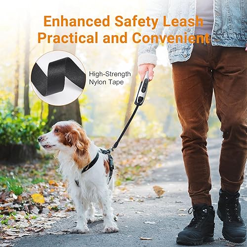 Miniatura 7 de Correa retráctil para perro, 360 sin enredos, grifo de nailon fuerte de 16 pies para mascotas, correa de paseo para perros medianos y grandes,