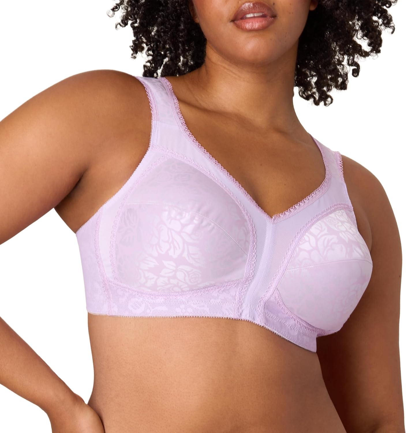 Playtex Women's Wireless Bra, 18 Hour Plus-Size Bras Available, Full Coverage, Smoothing, 4693, Single or 2-Pack