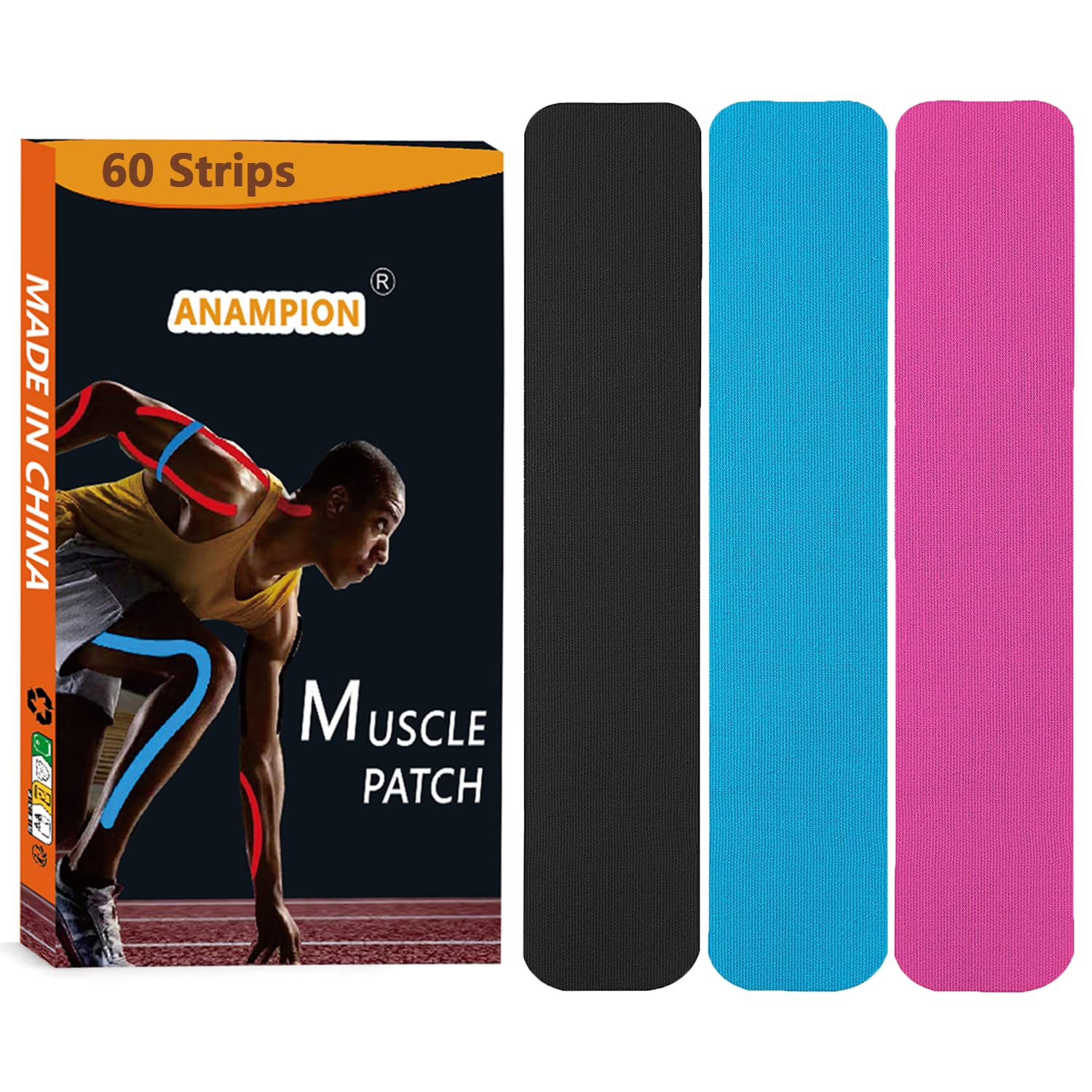 ANAMPION Kinesiology Tape Precut(60 Strips)
