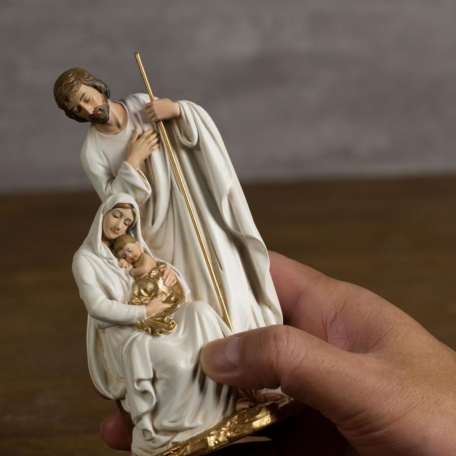BC Catholic Holy Family Statue 6" H Sagrada Familia Mini Nativity Figurine image 5