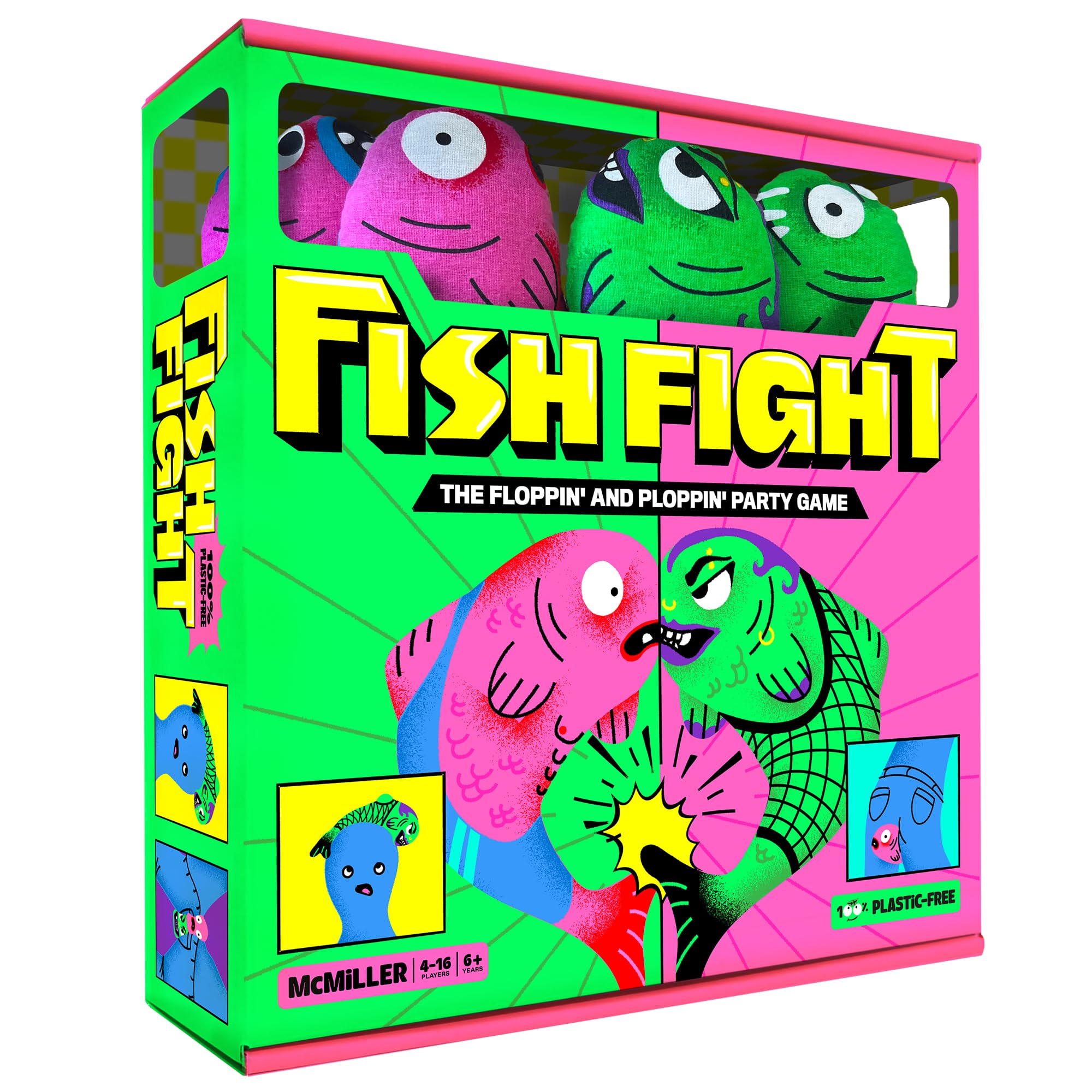 Fish Fight! The Floppin and Ploppin Party Game  Hilarious Family Board Game for Kids and Adults, Fun Travel Game, Perfect Christmas for Boys, Girls & Teens