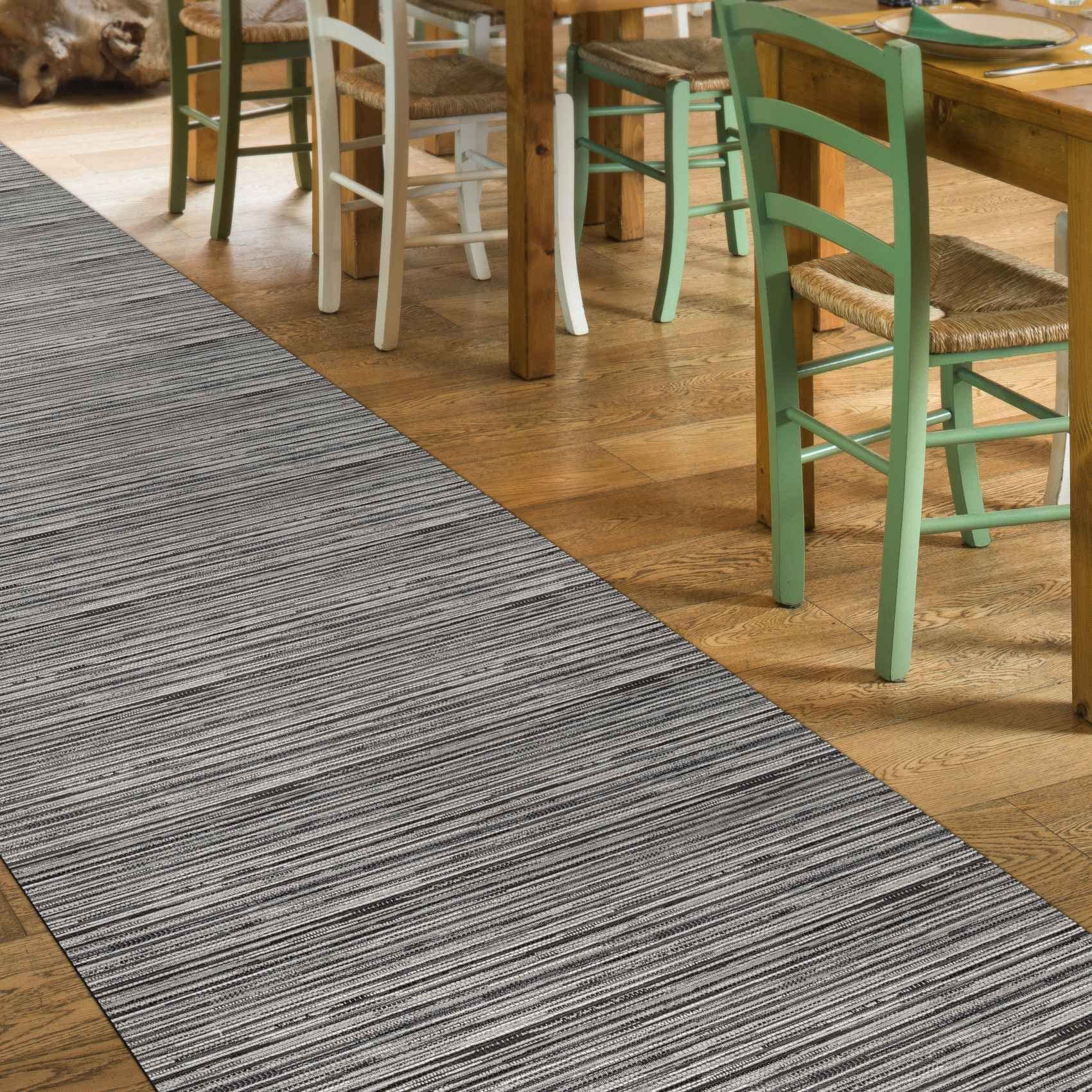 Anro Tapis de cuisine lavable, tapis de couloir - Aspect moquette - Gris - Antidérapant - 65 x 500 cm - Plusieurs tailles / motifs