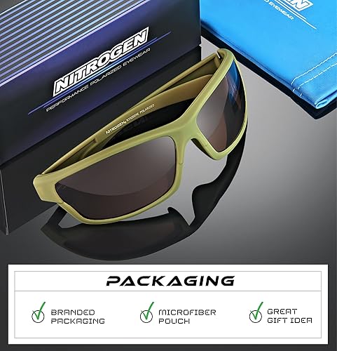 Miniatura 324 de Nitrogen - Gafas de sol deportivas polarizadas envolventes para hombre y mujer, UV400, para conducir, pescar, correr, andar en bicicleta, gafas