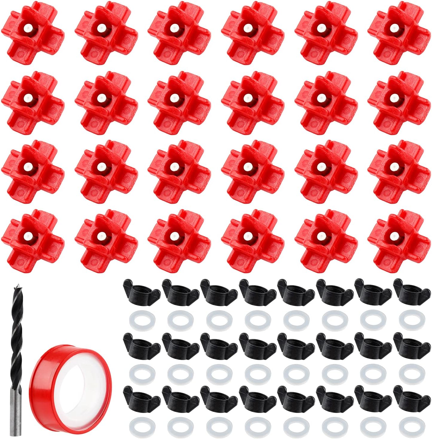 Horizontal Chicken Waterer Nipples Kit: 24 Pack Poultry Water Nipple Freeze Proof for Watering : Patio, Lawn & Garden