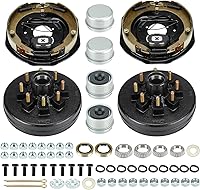 AeagleAutoParts 8 on 6.5" Hub Drum Kit w/ 12x2" Electric Brakes & Cone Bearings for 7000 lb Trailer Axles