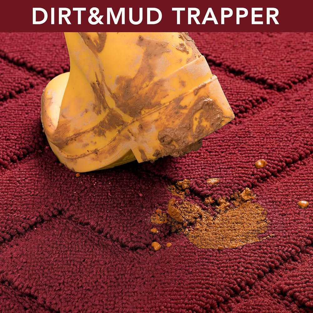 hicorfe Indoor Doormat,Front Back Door Mat Rubber Backing