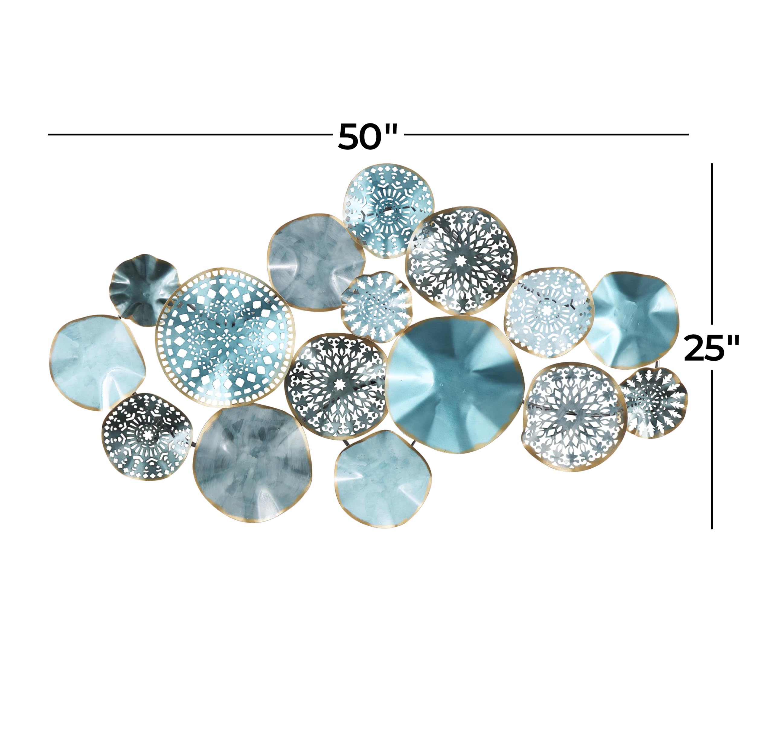 Amazon.com: Deco 79 Metal Plate Home Wall Decor 3D Overlapping