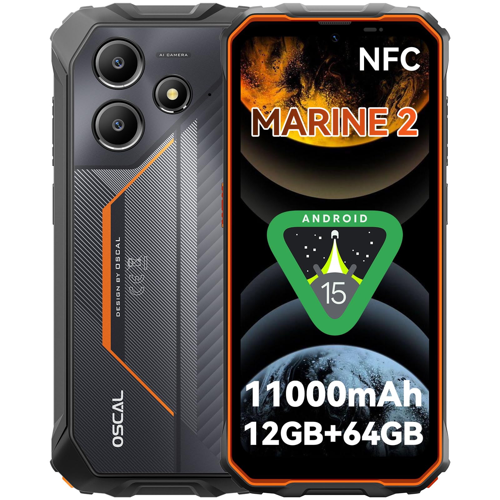 phone resistente 2026 marine 11000mah hd+90hz