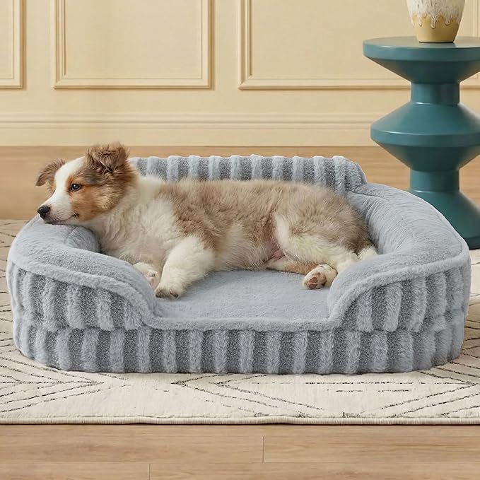Cama para Perro Mediana con Soporte Ortopédico y Funda Lavab