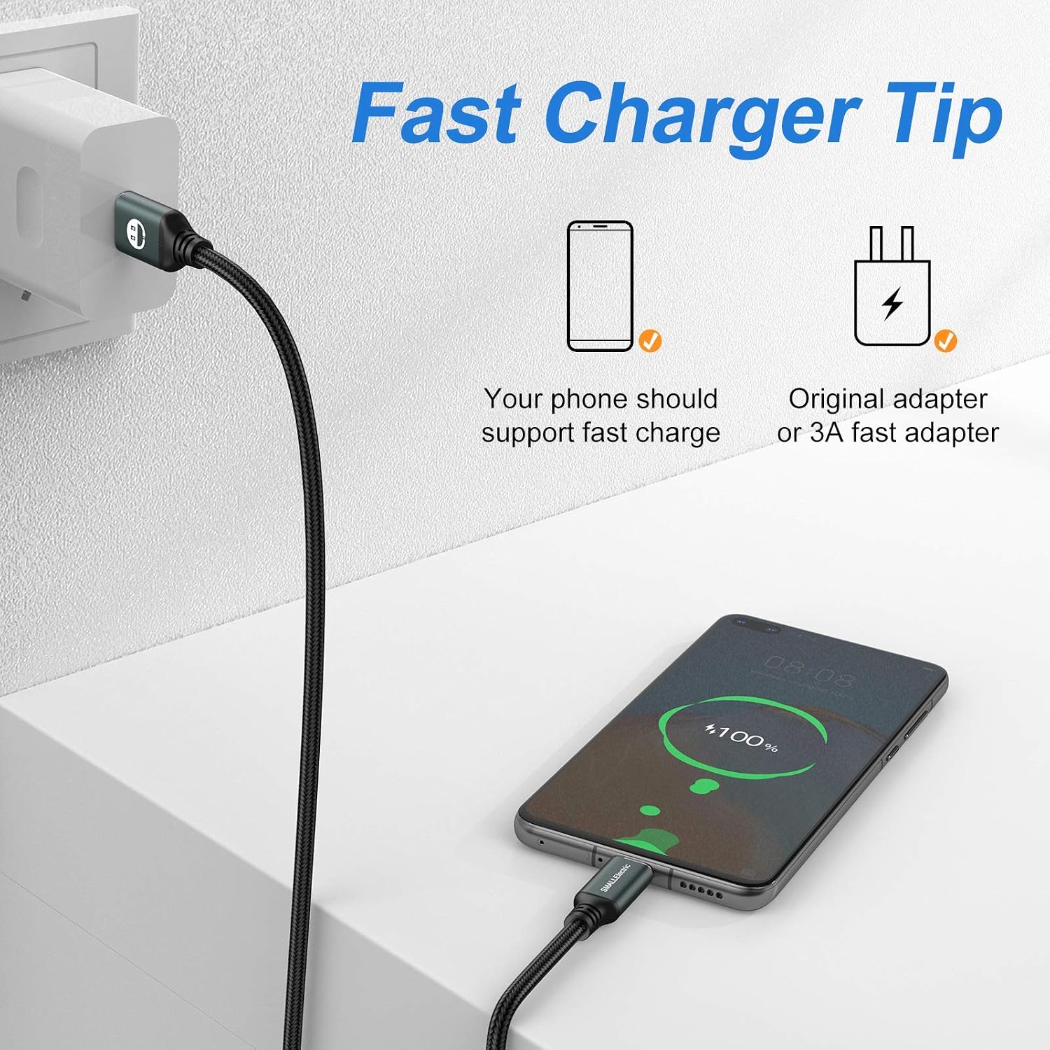 5Pack 10ft USB C Cable, Extra Long USB A to USB-C 10foot Type C Fast Charging Cable Compatible Galaxy S10 20 9 8 Plus a10e,Braided Rapid Charger Cord for Note 10 9 8,LG V50 V40 G8 G7(Green)