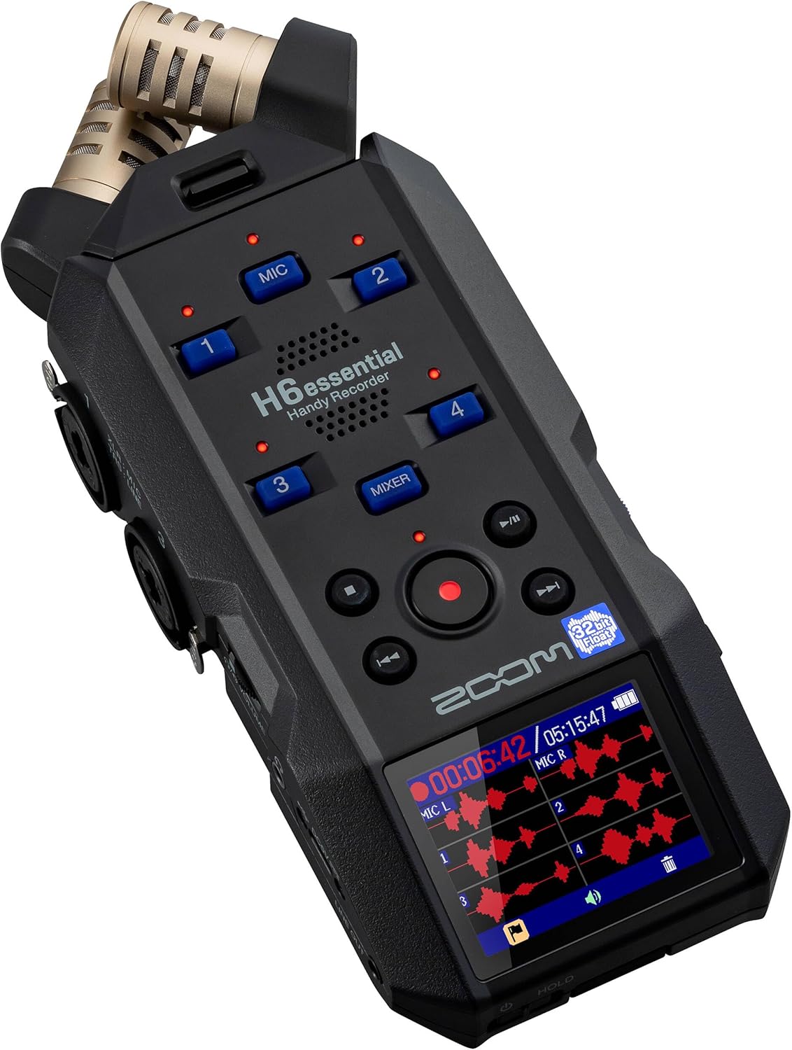 Zoom H6essential 6-Track 32-Bit Float Portable Audio Recorder with 32GB microSD Card and AA Batteries