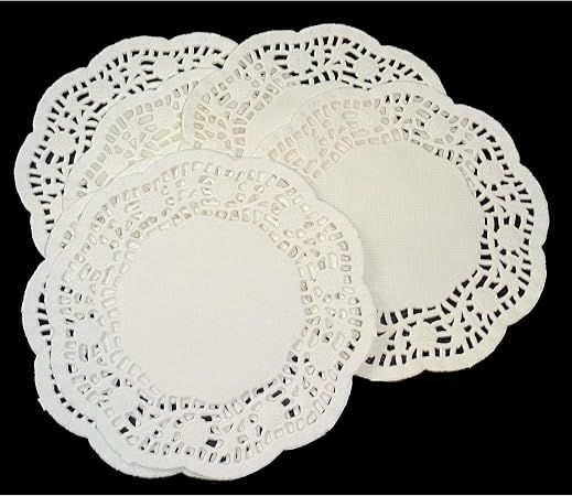 Produktbild von 450 Stück Tortenpapier-Set | 3 Größen (9/11,4/14 Cm) – Runde Spitzenmuster, Saugfähig & Vielseitig – Für Kuchen, Gebäck, Basteln & Hochzeit