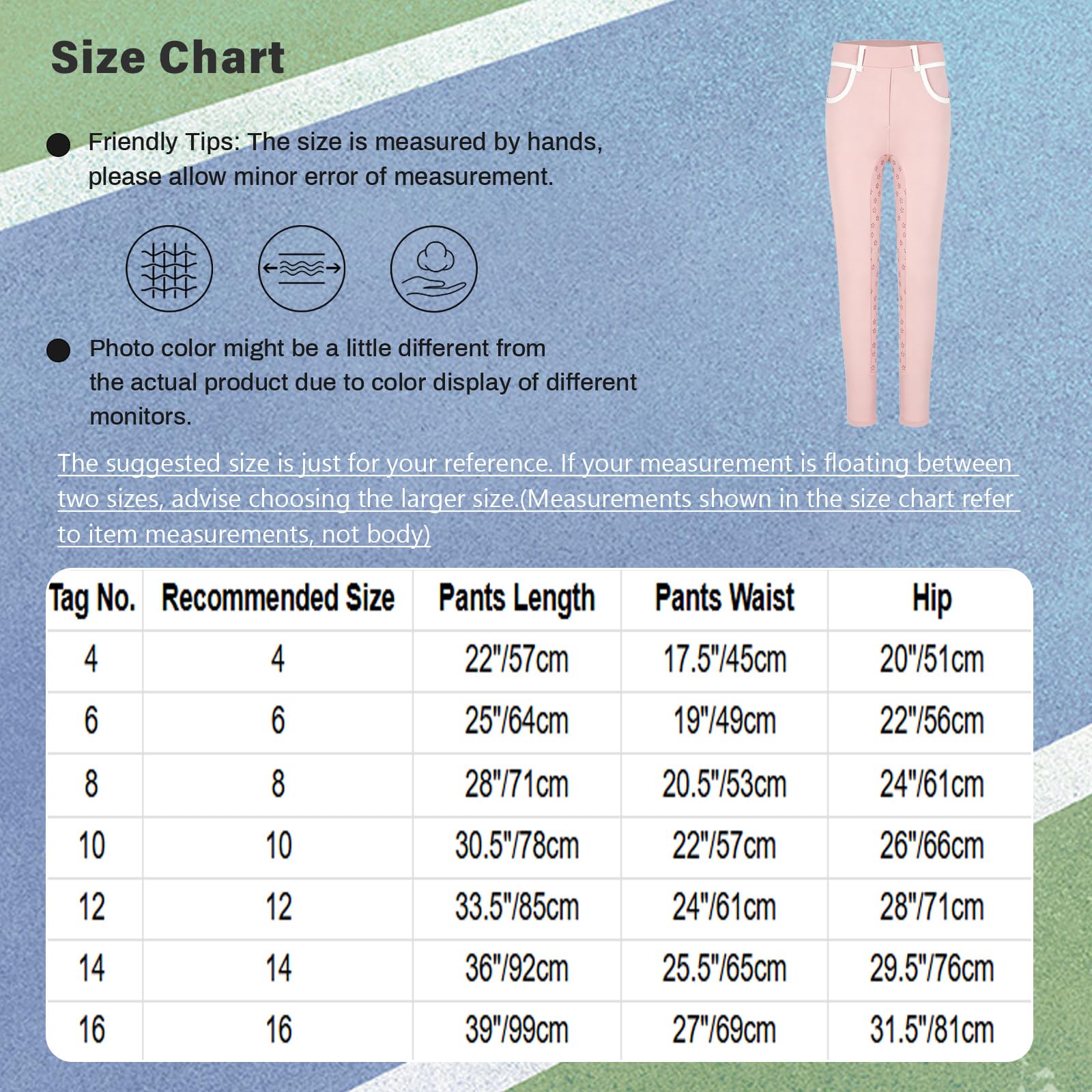 iiniim Bambina Pantaloni Equitazione Leggings da Calzoni La Scuola Sportivi | Asciugatura Rapida,Design Equestre,Seduta Completa,Training,Running,Lezioni Equitazione,Esibizione Cavalli,Competizione