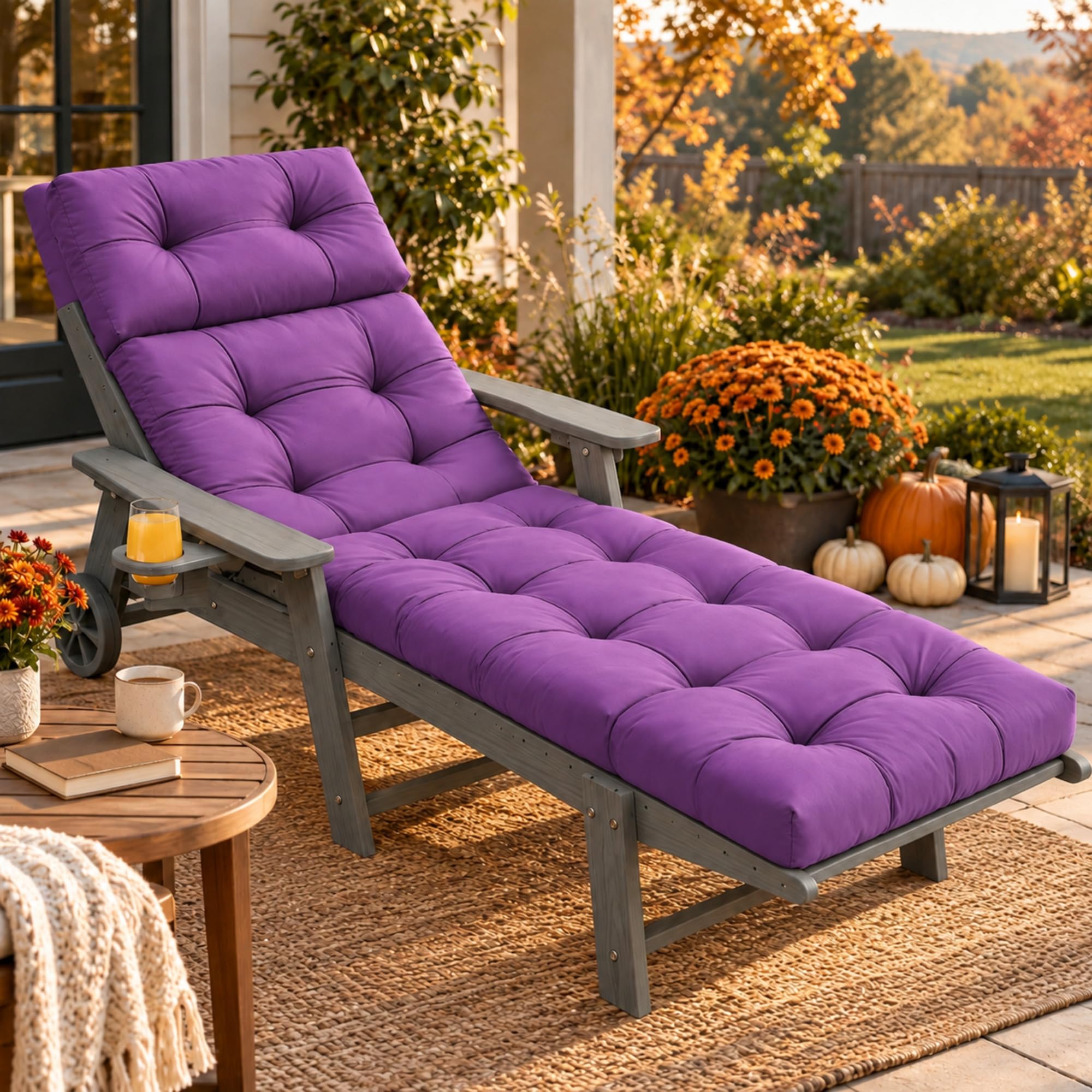 Chaise Lounge Cushion Outdoor, 74.4" x 22" Waterproof