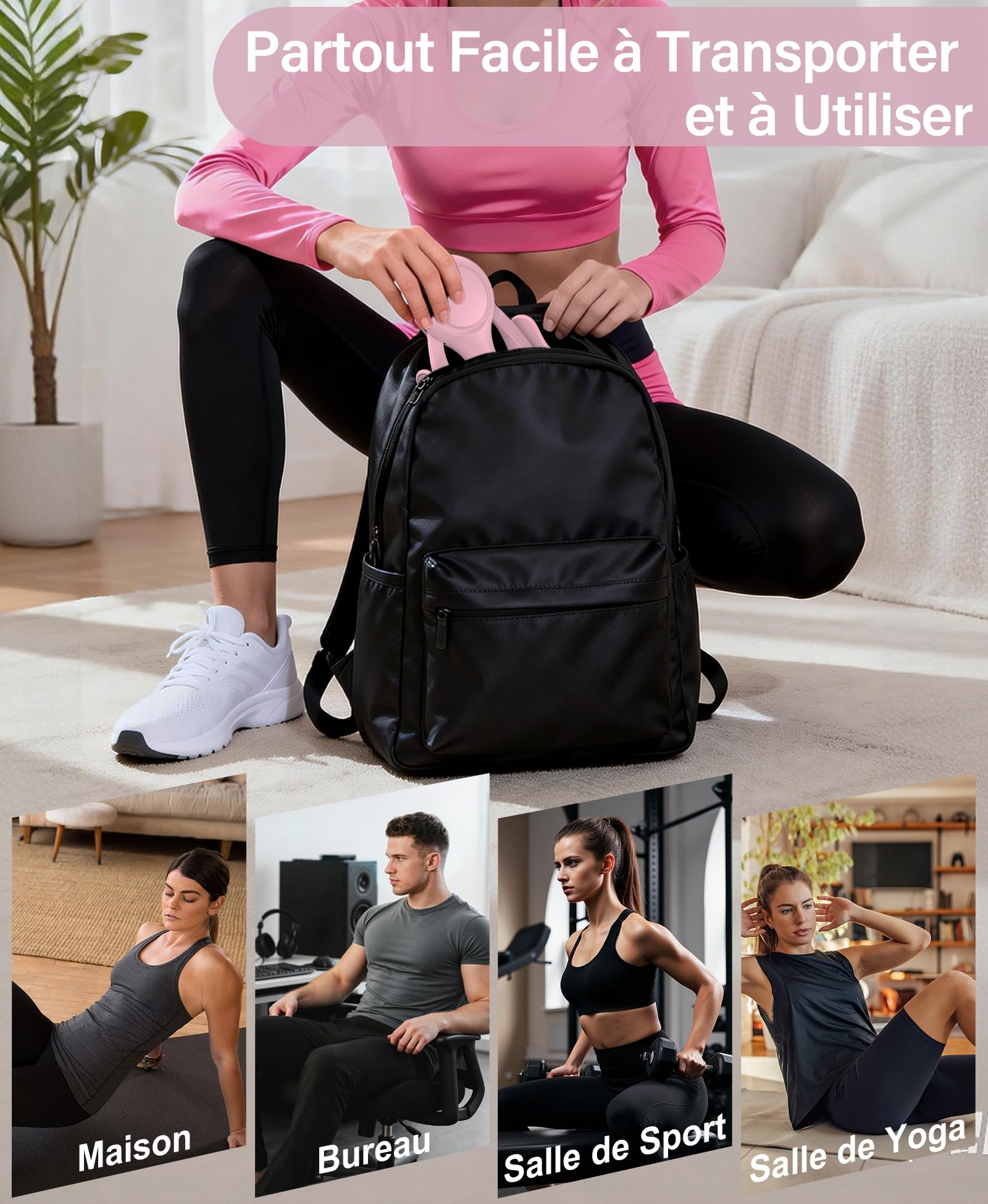 Appareil pour Muscler Le Périnée et Fessiers, Kegel Appareil de Musculation Réglable 31.8kg pour Femme et Homme, Équipement de Renforcement à Domicile pour Post-Partum, avec Bande