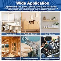 Vista 7 de MroMax 100 pasadores cilíndricos de acero inoxidable 304 M1.0.197 x 0.236 in, clavijas de soporte de estante para dispositivos metálicos