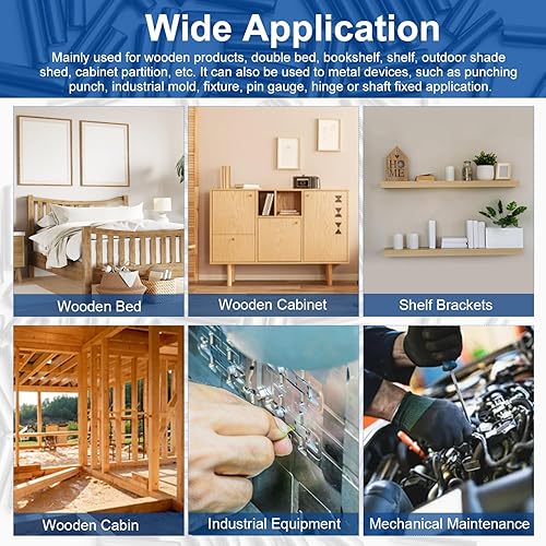 Miniatura 7 de MroMax 100 pasadores cilíndricos de acero inoxidable 304 M1.0.197 x 0.236 in, clavijas de soporte de estante para dispositivos metálicos,