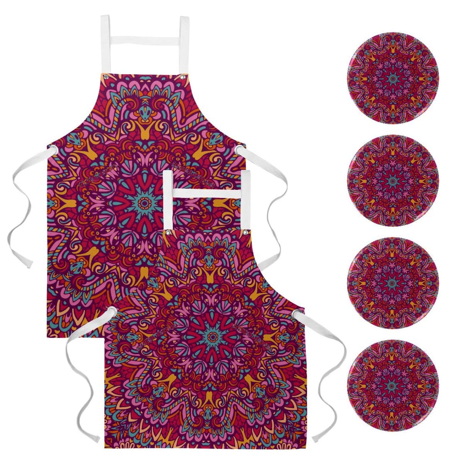 Tablier de serveuse multicolore idéal pour le service en bistrot