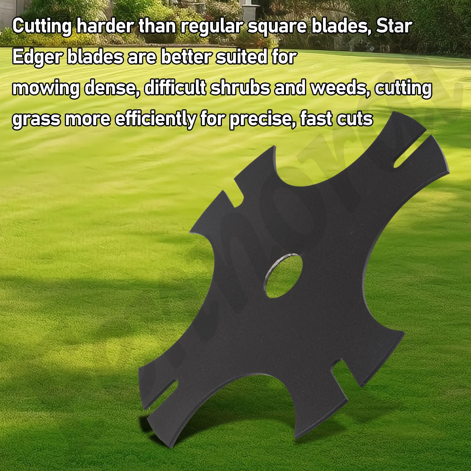 613223 Star Edger Blade (8 x 1 agujero central) universal para Ryobi 613223 Craftsman 85719 79240 Echo 720-237-001 St-ihl 4133-713-4101 Maruyama 216062, etc., endurecido de alta resistencia Corte