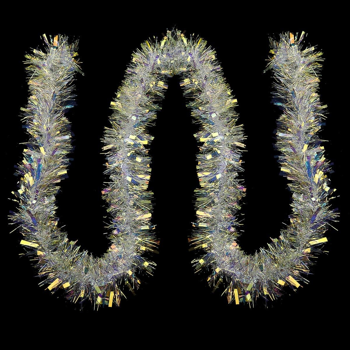 Pink Tinsel Garland for Christmas Tree Decorations Wedding Birthday Party Supplies 17 Feet