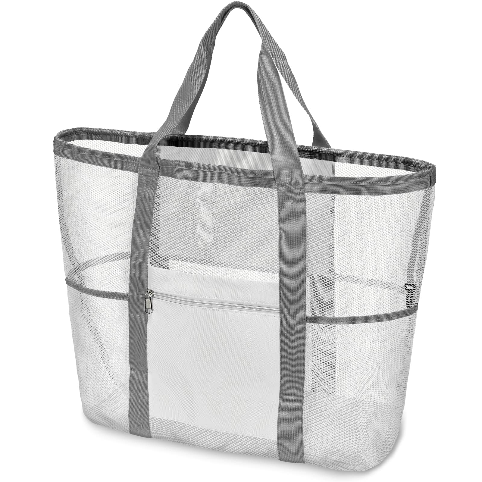 F-color Mesh Beach Bag Family - Large Tote Bag for Cruise Pool Toys Beach Vacation Essentials