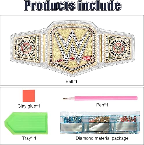 Miniatura 3 de Kit de adornos de pintura de diamante, cinturón de pintura de diamante 5D, cinturón universal de arte de diamantes para adultos y niños, para Año