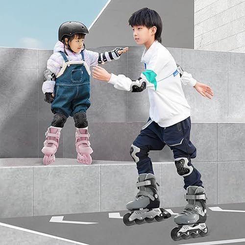 Miniatura 9 de SWAY Patines en línea ajustables para niños, adolescentes y adultos, todas las ruedas iluminan patines de alto rendimiento para niños y niñas,